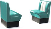 Bel Air Dinerbank Single Booth HW-70 Turquoise