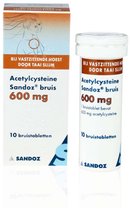 Sandoz Acetylcysteine 600mg bruistablet 10 bruistabletten