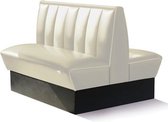 Bel Air Dinerbank Double Booth HW-120DB Off White