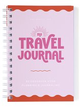 Travel Journal - Reisdagboek - Vakantiedagboek - Reisplanner - Travel Notebook - Journal Vakantie - Invulboek Reizen - Pocket Formaat - Roze Oranje