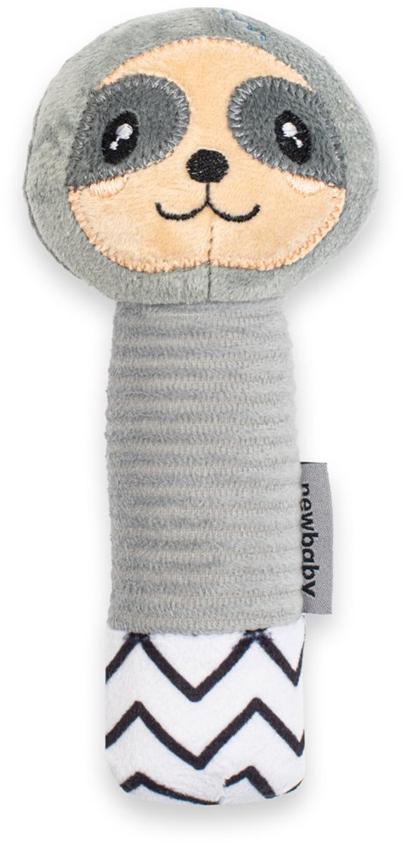 New Baby - Knuffeldoek - Pluche rammelaar multicolor met pieper - Speelgoed - Knuffel - Rammelaar - Sensory - Ontwikkeling