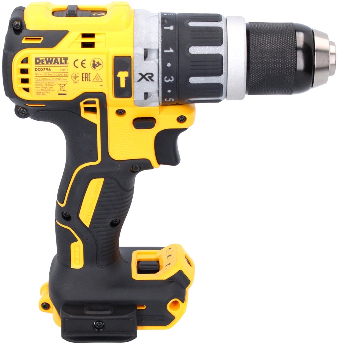 DeWALT DCD796N - 18V Accu Boormachine thumbnail 4