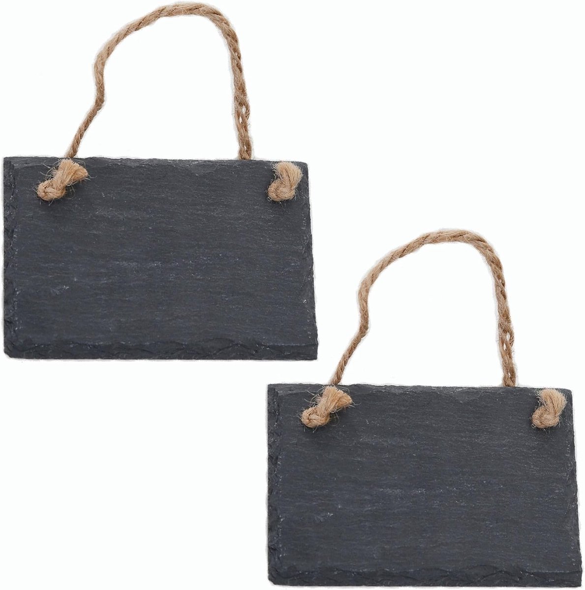 Leisteen bord om op te hangen met jute lint memobord krijtbord wanddecoratie (2,9 cm bord)