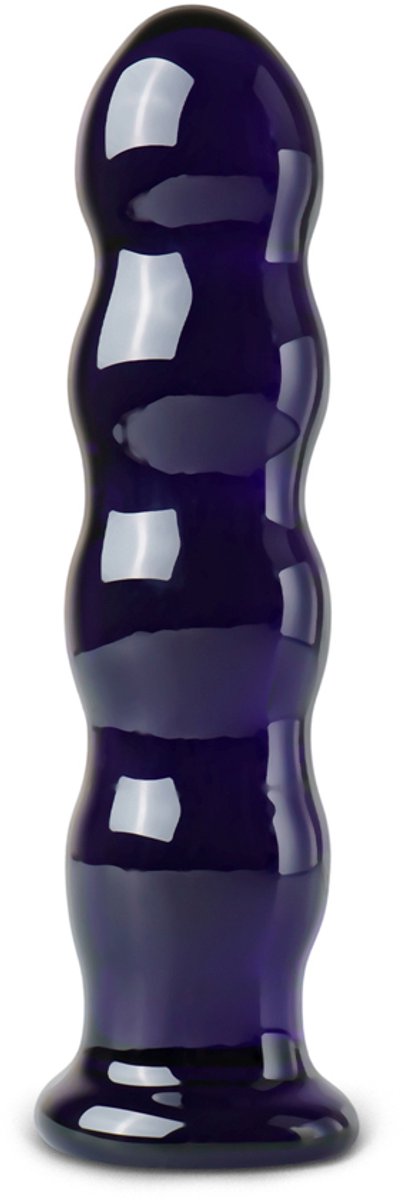Glazen Ribbel Dildo – Luxe Handgemaakt Design voor Intense Stimulatie – Elegant & Hypoallergeen