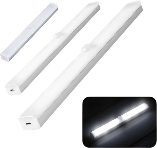 S4D® - Slimme LED Lamp - Bewegingssensor Lamp - kastverlichting met bewegingssensor - kastverlichting led draadloos - kastverlichting op batterij - Aluminium 20 CM