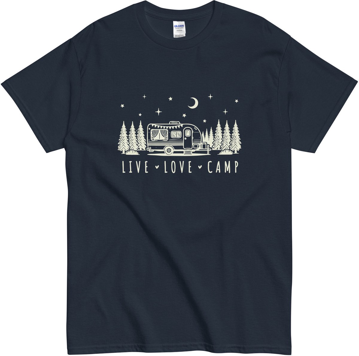 Dames Heren T Shirt - Kamperen - Outdoor en Camping Liefhebber Shirt - Blauw - S