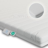 Topmatras - 200x200 - ANTI SLIP Topper - PREMIUM BAMBOO Tijk - Afritsbaar / Wasbaar - HR Koudschuim - 8 cm - Orthopedisch - Anti-allergisch - Zacht - Hybrid - Topdekmatras - Topper Hotel XL - Anti Bacterieel - Okoetex gecertificeerd
