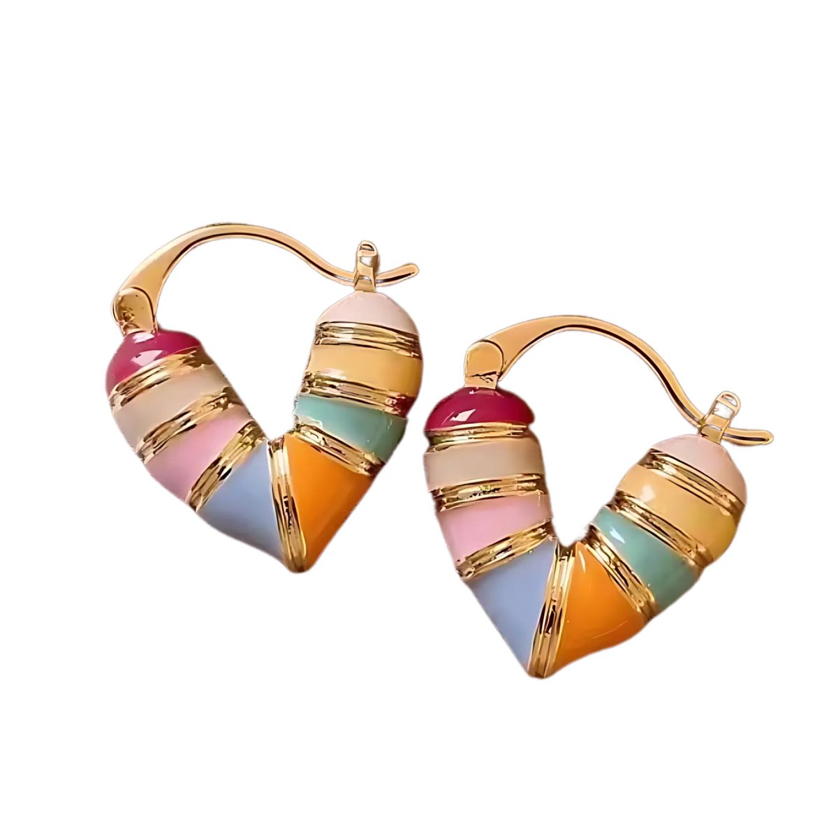 Innerlight® Rainbow Hoops - Regenboog Oorringen - Oorbellen Dames - 18K Goud Verguld - Huggie Hoop Oorbellen - Dames Oorbellen