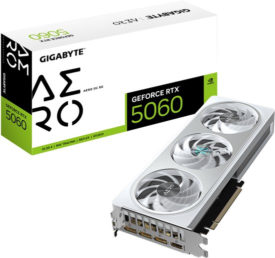 NVIDIA GeForce RTX 5060 8GB GDDR7 PCIe 5.0 Actieve Koeling 3 Ventilatoren Grafische Kaart