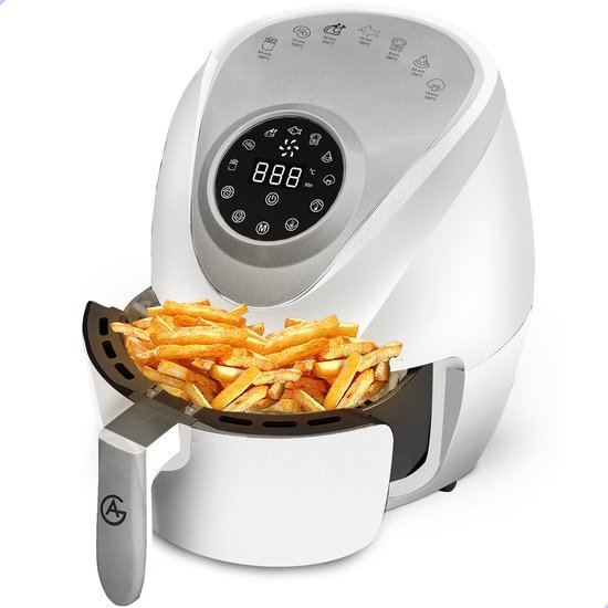 AG5200 Airfryer 4L Compact Zilver 1400W voor 4 Personen - AG5200 - €49,99