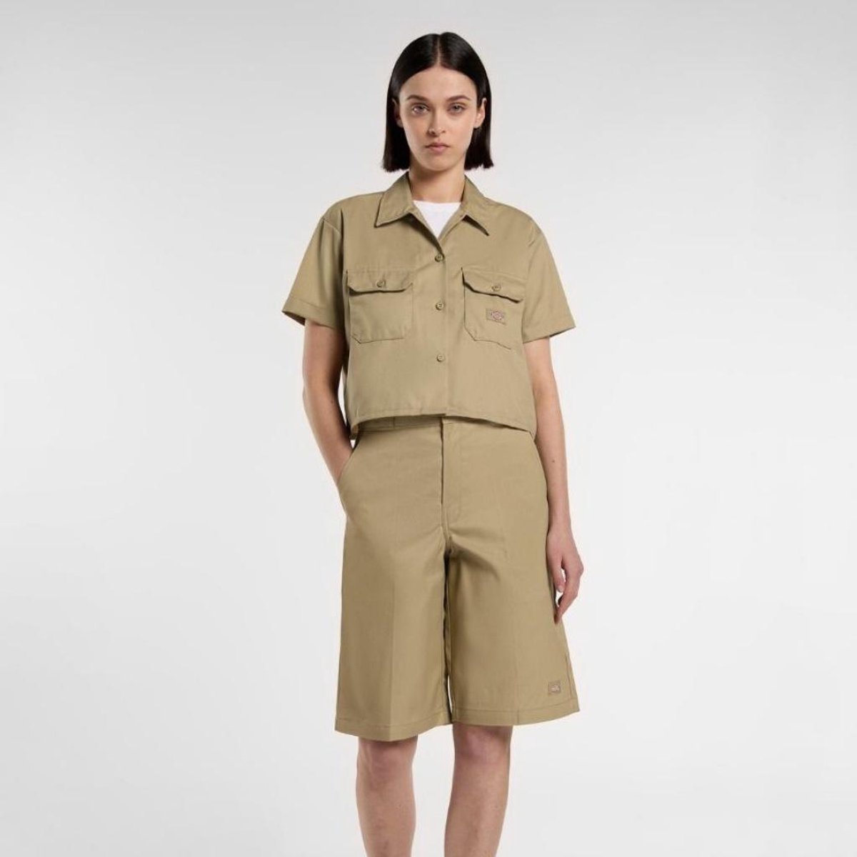DICKIES WORK SHIRT CROPPED S EU Groen