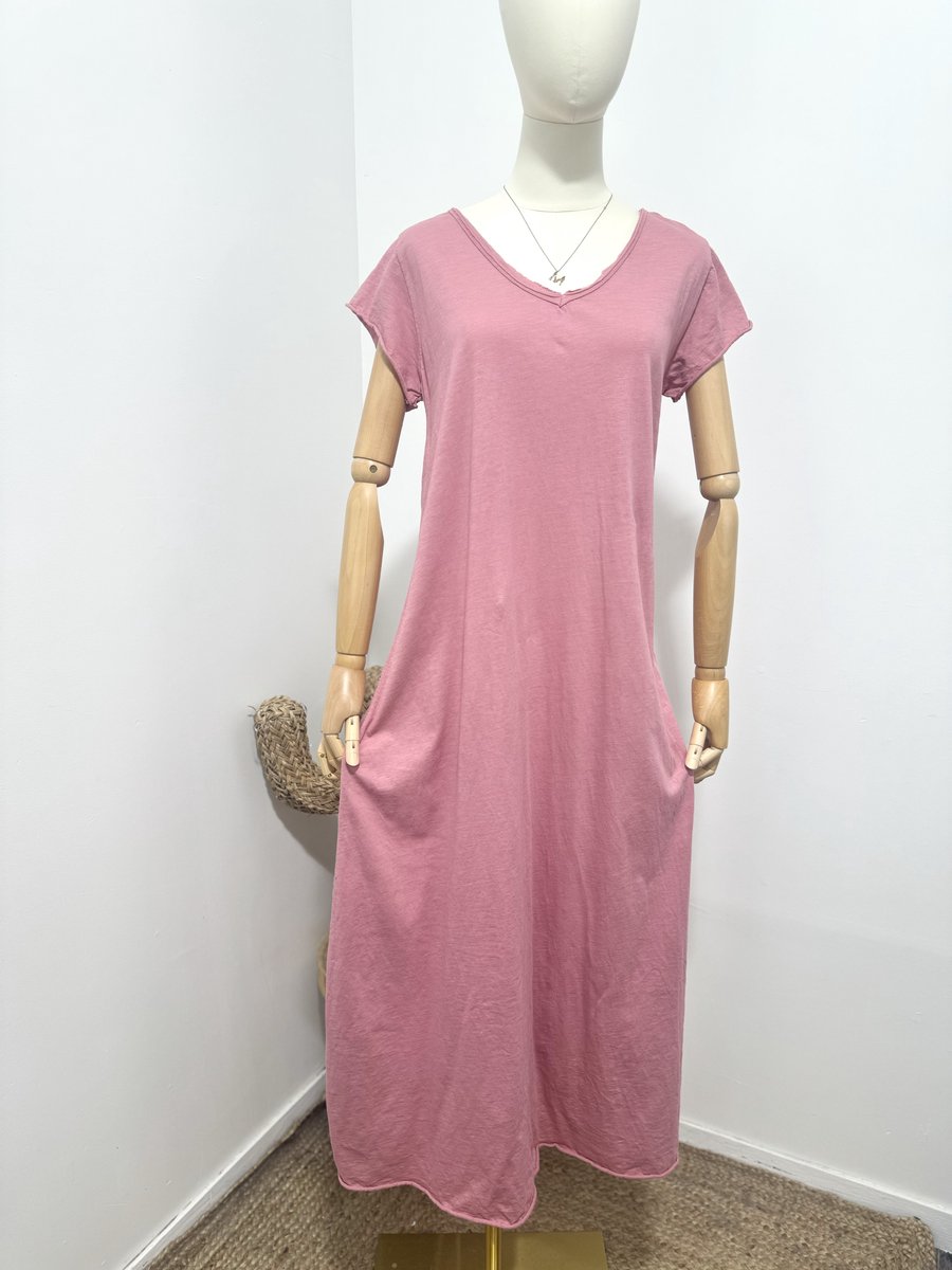 Selected Femme Maxi-jurk met diepe V-hals in blauw online kopen | P&C