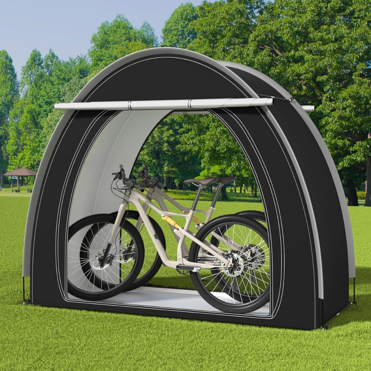 "GTB® Fietsenberging - Fietsenstalling - Fietsenhok - Zwart - 200cm x 80cm x 165cm "