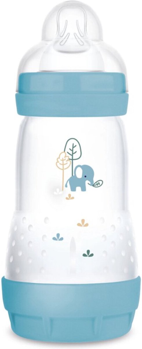 Bol.com MAM Babyfles Easy Start Anti-Colic Blauw - 260 ml aanbieding