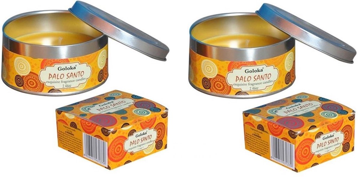 Goloka - palo santo - heilig hout - geurkaars - sojawas - 2 stuks
