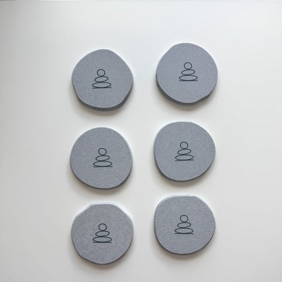 Sous-verres Nagosho - Diatomite japonaise - Set de Sous-verres - Absorption naturelle - Design - Sous-verres pour Sous-verres - Résistant à la chaleur