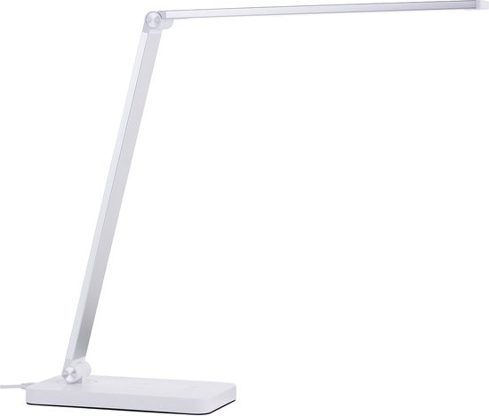 Brilliant Florence - Lampe de bureau - LED 5 W - 2700 K-6500 K - CCT - Gradation 3 Steps - Charge sans fil - USB - Wit