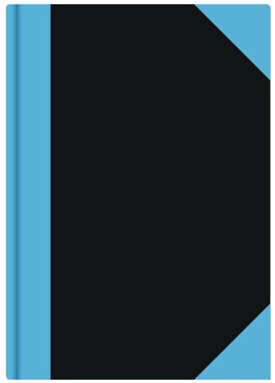 A4 Schrift - Lijn - Harde kaft - Blauw Zwart - 1 Stuk