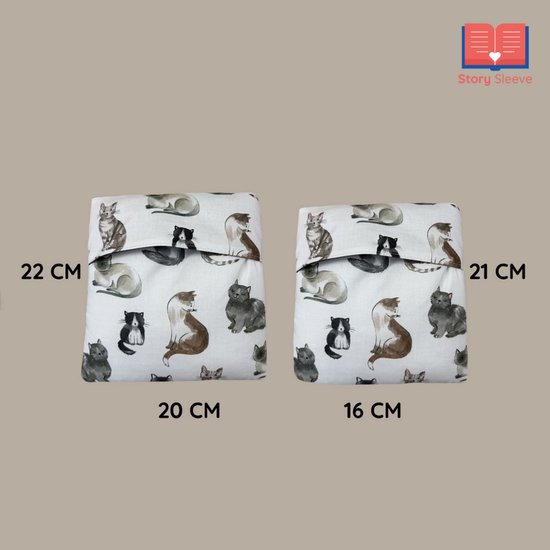 Story Sleeve - E-Reader Sleeve Catlover - 20 x 22 cm - Geschikt voor o.a. Kobo Libra en Kindle Oasis / Paperwhite - Hoes voor E-Reader — afbeelding 2