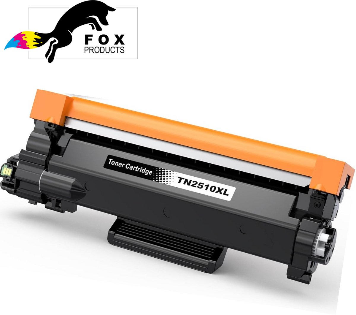 FoxProducts® TN2510 TN-2510 / TN-2510XL -3000 pagina - zwart geschikt voor Brother DCP-L2627DW - DCP-L2660DW - DCP-L2665DW - DCP-L2620DW - DCP-L2640DW - HL-L2400DW - HL-2480 - HL-L2445DW - HL-L2447DW - MFC-L2807DW - MFC-L2820DW MET CHIP