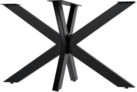 Foto: Clp hardwick tafelpoten metaal doe het zelf hoogte van 71 cm stervormig tafelframe gepoedercoat zwart