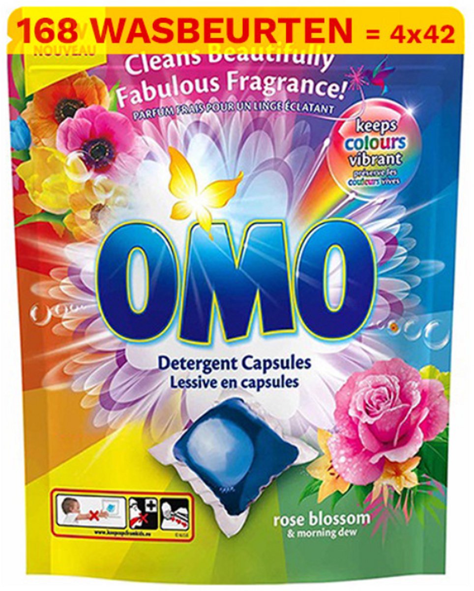 Omo Wascapsules – Rose Blossom 42 stuks (4 stuks)
