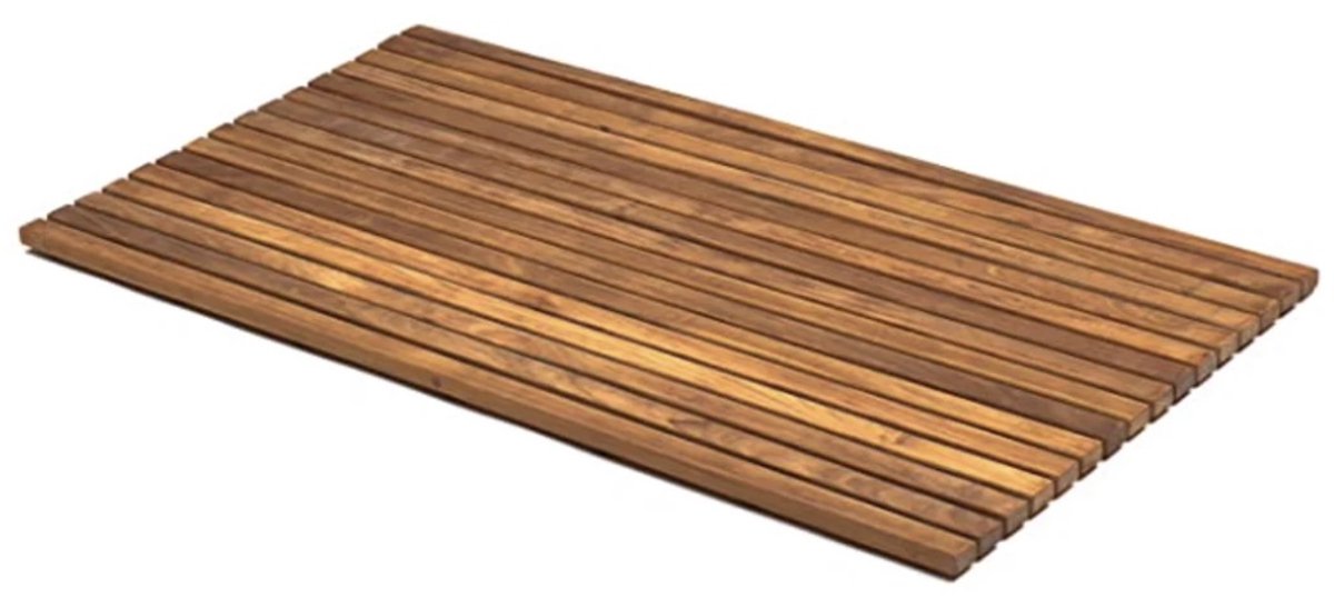SaniSupreme Badmat Teakhout Oprolbaar 66x86 cm