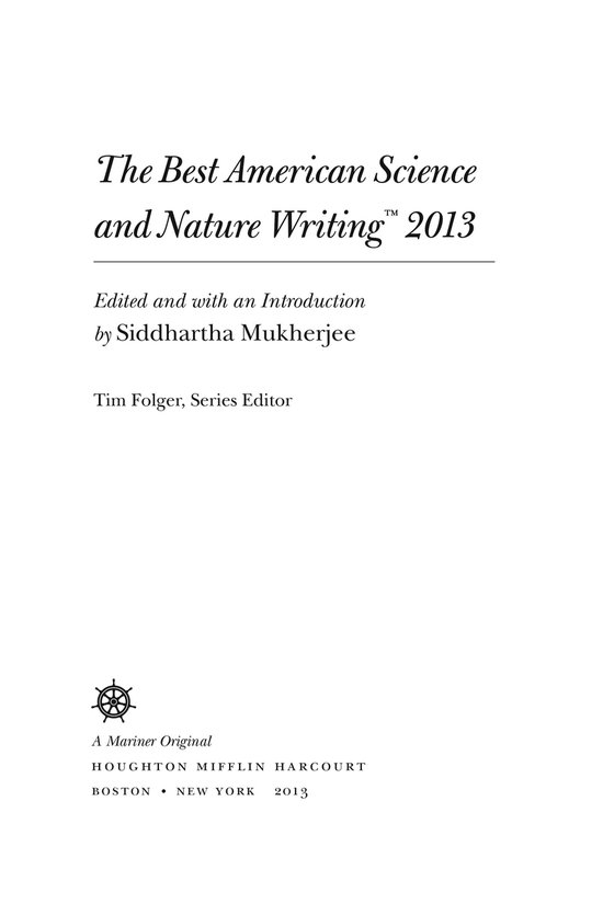 The Best American Science and Nature Writing 2013 - cover