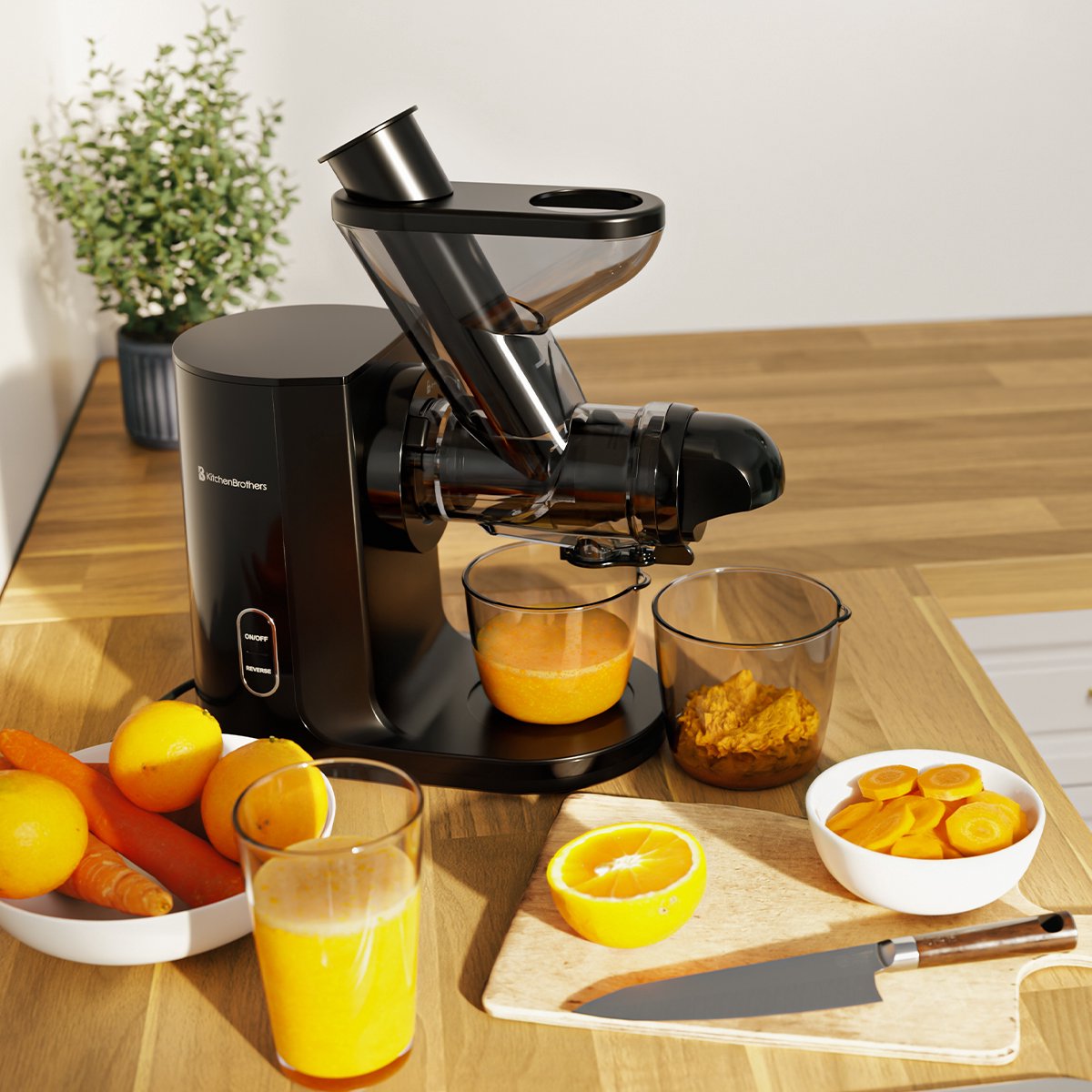 KitchenBrothers Slowjuicer - Dual Feed - 43 & 60 mm invoer thumbnail 8