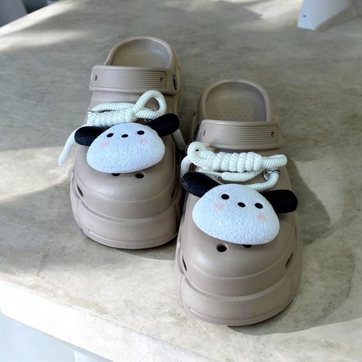 Ekselans EK-181 – Beige Unisex Slippers met Panda Beertje – Maat 39/40 – Comfortabel & Speels Design