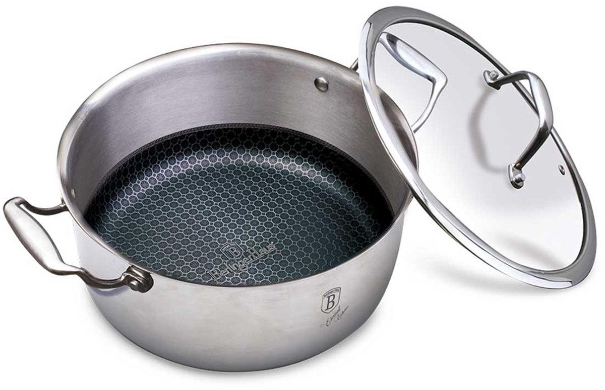 BerlingerHaus Kookpan 20cm - RVS - Eternal Collection met Eterna coating -geschikt voor alle warmtebronnen ook inductie en oven
