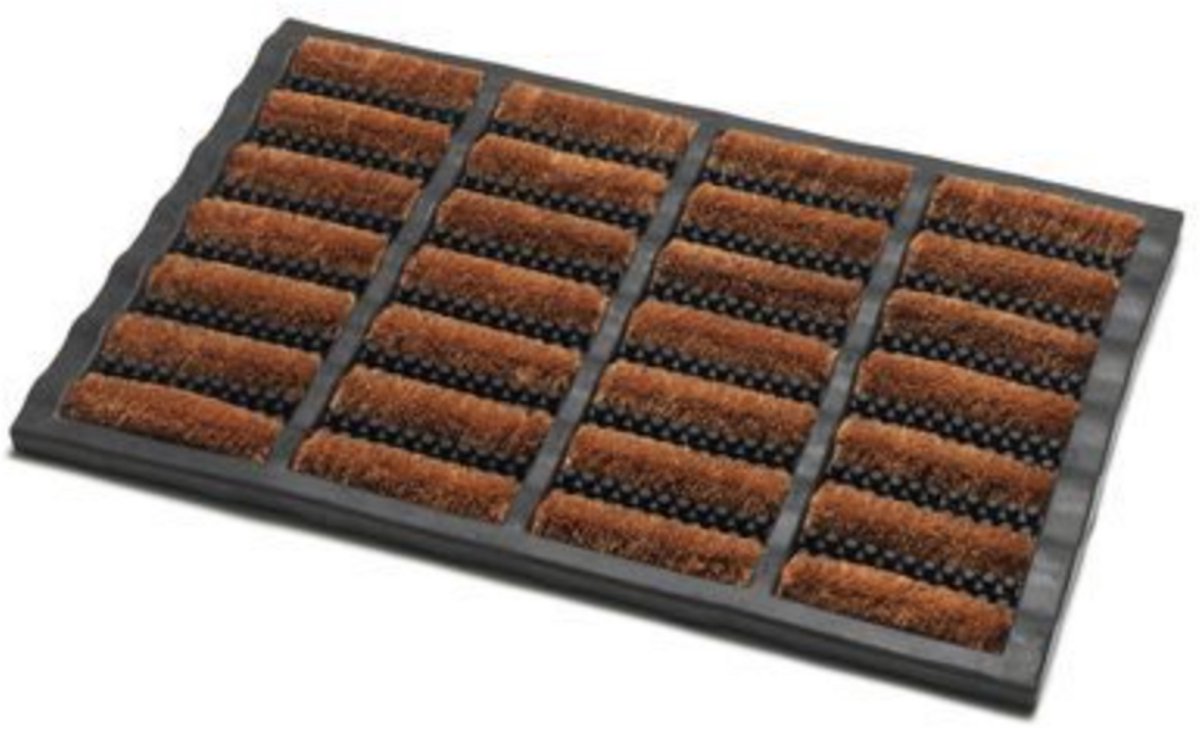 Addis, rubberen antislip deurmat met duurzame kokos borstels. 40 x 60 cm