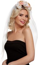 Vrijgezellenfeest haarband - Bride - met tule