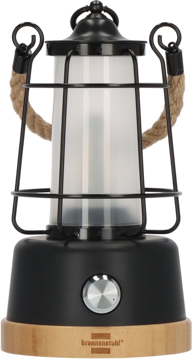 Brennenstuhl Oplaadbare campinglamp CAL 1 AC met henneptouw en bamboevoet (350lm, IP44, brandtijd tot 75h, dimbaar, power bank, instelbare lichtkleur) van Brennenstuhl — afbeelding 2
