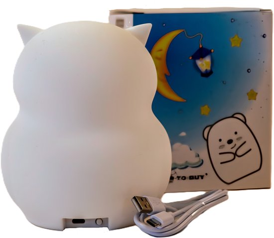 Uil lamp Groot - Nachtlampje kinderkamer - Baby kamer - Dimmer - 8 LED kleuren - USB - Kraam cadeau - Peuter - Sinterklaas - Presentje van THINGS-TO-BUY — afbeelding 2