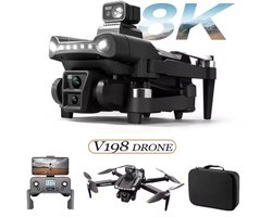 V198 Drone – 8K – Gps – Professionele – Hd Camera – Opvouwbaar – Quadcopter – Dual-Camera – 25 minuten vliegtijd per batterij – 3 KM bereik – 5GHz Wifi FPV -1 click return- GPS – 8K camera’s – 2 batterijen – Hindernisvermijding – Zonder Vliegbewijs