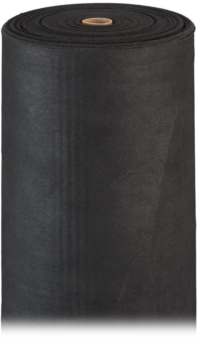 worteldoek - 50 m - 150 g/m² - anti-onkruid - waterdoorlatend - uv-bestendig - zwart
