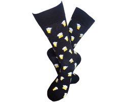 Lucky Day Socks - Grappige Sokken - Bier - Biertjes - One Size - Cadeau Mannen - Happy Huissokken - Vaderdag Socks - Verjaardag - Geschenk Man