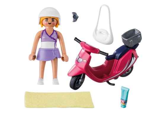 jeu figurine et trottinette - playmobil multicolore garcon