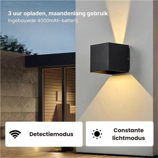 Kaëru LED Wandlamp - Set van 2 - Minimalistisch Postmodern Design - Warm Licht - 60 cm