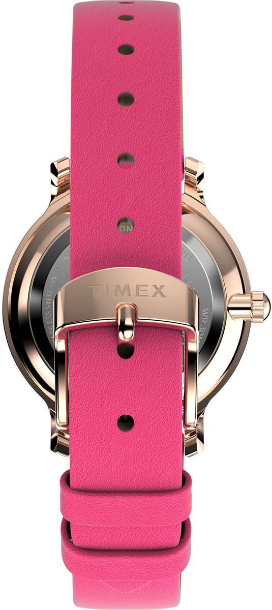 Timex Transcend Kwarts Analoog Horloge Roze Case: 100% Low Lead Brass | Armband: 100% Leather 31 TW2W54700AJ
