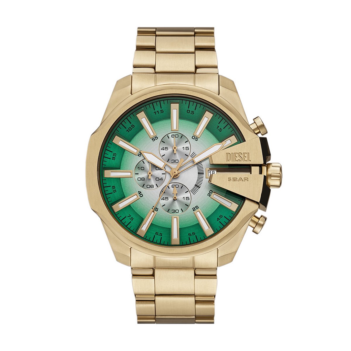 Diesel MEGA CHIEF SLIM Heren Horloge 48 mm - Goudkleurig