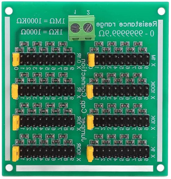 Resistance plate exactly 0 to 9999999.9 Ω Simple wired programmable ...