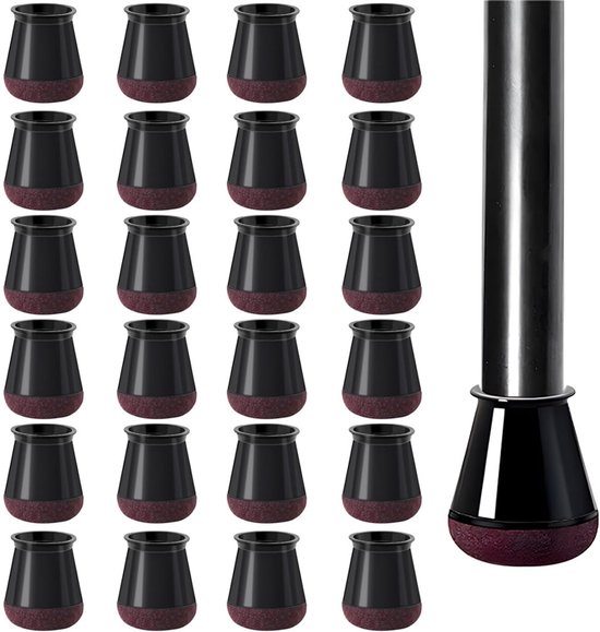Merkloos Stoelpoot Doppen – 24 Stuks