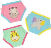 Zoocchini set van 3 oefenbroekjes - Organic katoen - Zoo Friends - Meisjes - 3-4 jaar
