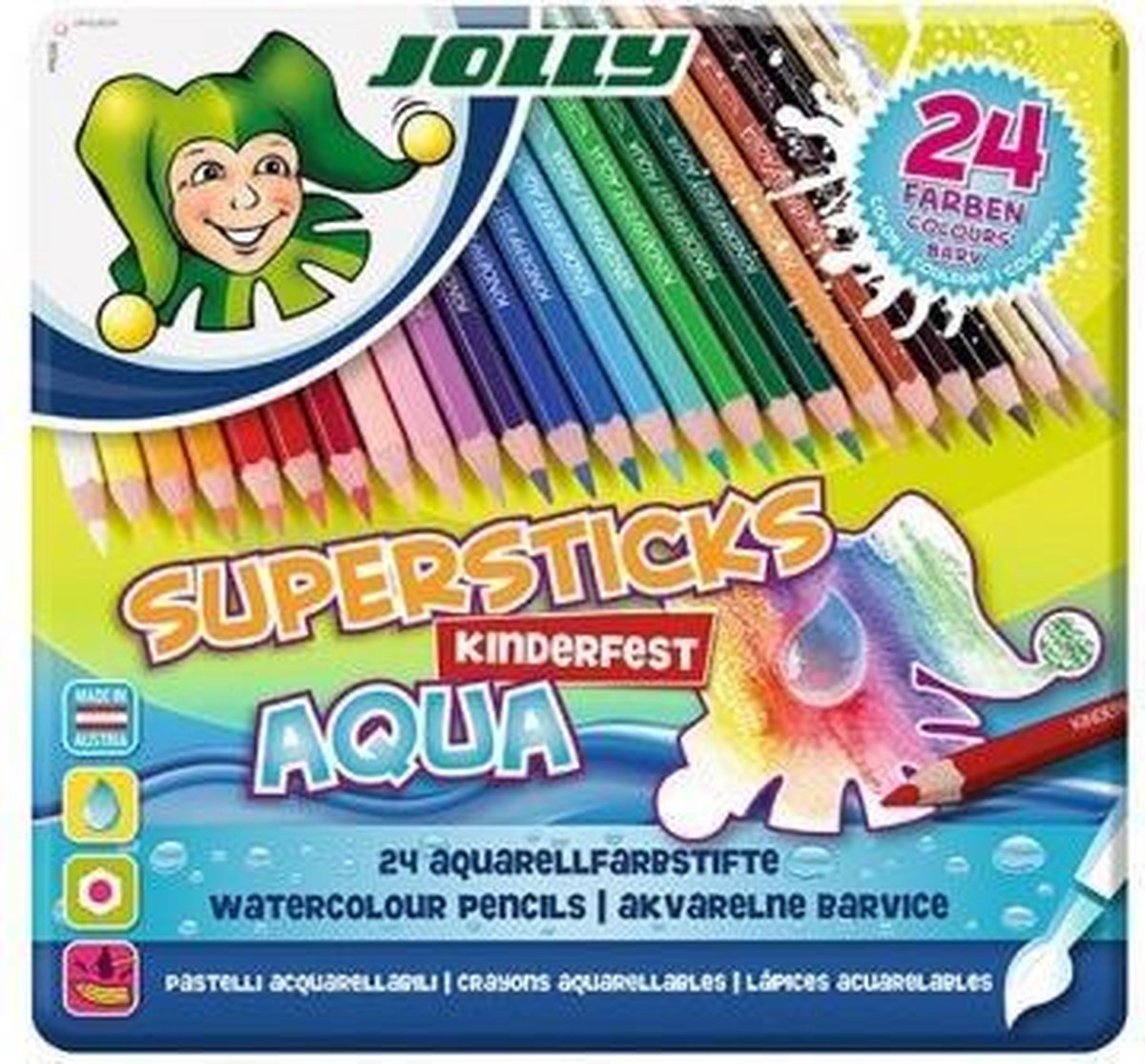 Jolly Supersticks Aqua Aquarelpotloden 24 stuks