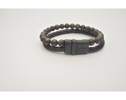 Josh-9286-Armband-Bruin / mat bruin-Heren-21,5cm