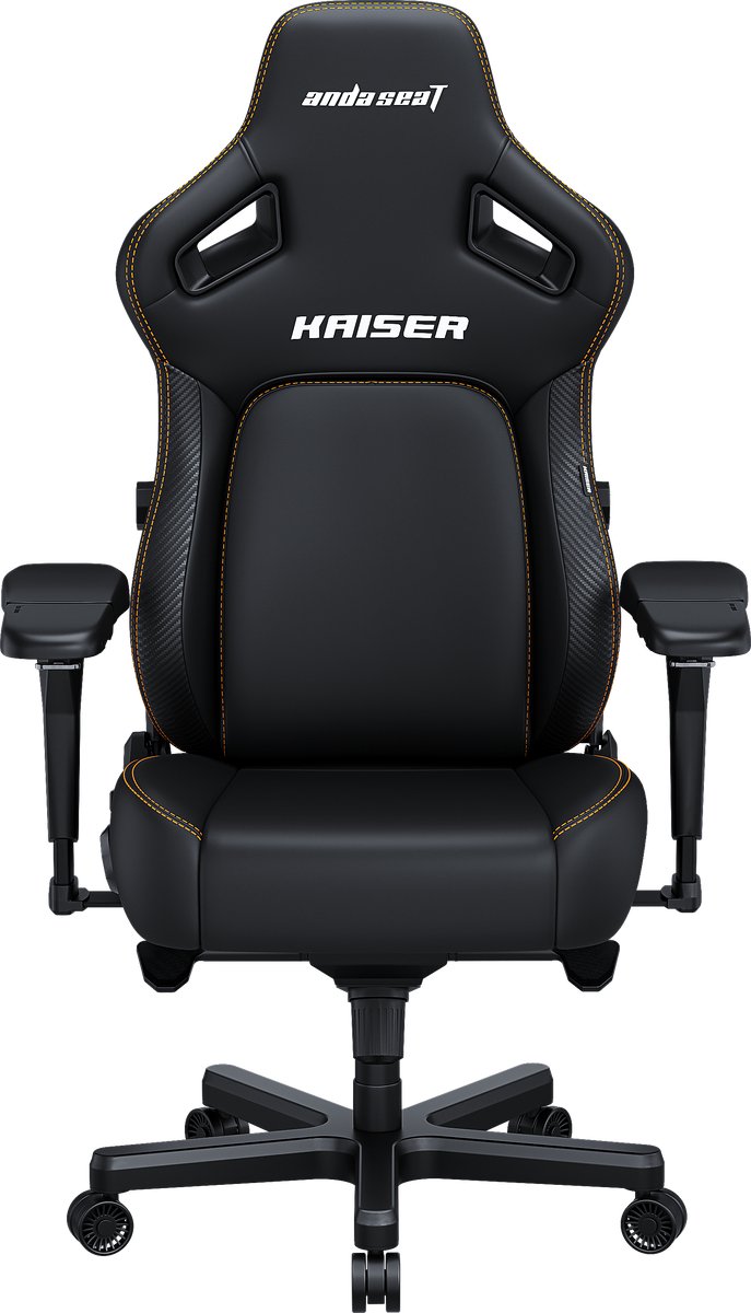 Andaseat Kaiser 4 Premium Black - extra groot - gaming chair - gamestoel - ergonomische bureaustoel - nek en rug steun - verstelbaar comfort - kras en vlek bestendig - extra sterk stalen frame constructie - hoogwaardige schuimvulling - zwart