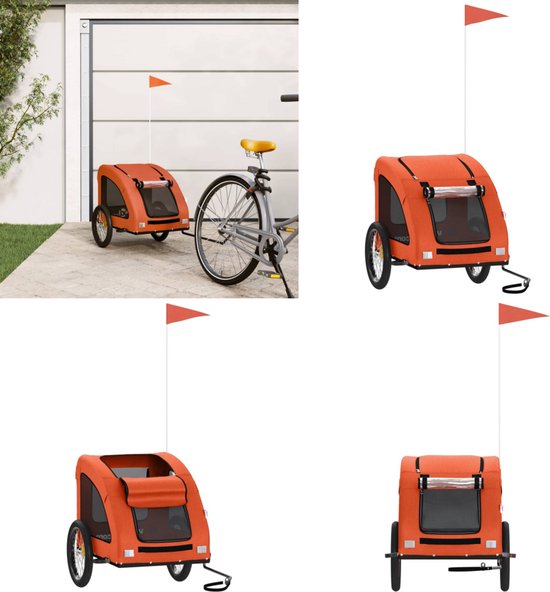 Vidaxl -fietstrailer -groen -137 X 68 X 72 Cm -ijzer