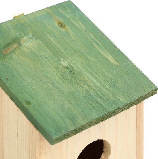 LEH-Nichoirs 10 pcs Bois de sapin massif 12x12x22 cm-YAJ314815